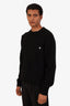 Gucci Black Cotton Wool Logo Crewneck Sweater Size XL Mens
