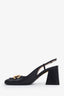 Gucci Black Leather Horsebit Square Toe Pumps Size 36.5