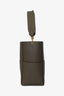 Celine Taupe Leather Sangle Seau Bucket Bag