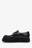 Prada Black Brushed Leather Loafer Size 9 Mens