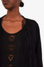 Pre-loved Chanel™ 2006 Black Interlocking CC Logo Top and Cardigan Set Size 42