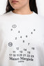 Maison Margiela White Logo Embroidered Crewneck Sweater Size M