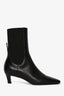Toteme Black Leather Kitten Heel Square Toe Ankle Boots Size 37
