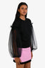Noir Kei Ninomiya Black Tulle-Trimmed Sweater Size XS