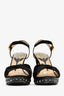 Prada Black Satin Crystal PVC Heels Size 38