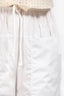 Sportmax White Cotton Drawstring Waist Trousers Size 10