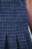 Thom Browne Navy Cotton Check Short Sleeve Top + Pleated Skirt Set Size 36