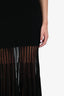 Alexander McQueen Black Ribbed Sheer Flared Gown Estimated Size M