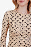 Marine Serre Beige Moon Stretch Long Sleeve Shirt Size M