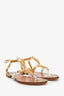Moschino White Leather Logo Sandals Size 38