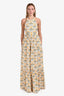 Agua by Agua Bendita Yellow Banana Floral Maxi Dress Size M