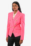 Balmain Pink Double Breasted Blazer Size 36