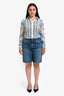 Frame Blue Denim Raw Hem Bermuda Shorts Size 30