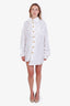 Vivienne Westwood White Cotton Logo Button Up Dress Size S