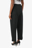 Sandro Black Wool Blend Pleated Trousers Size 38