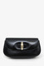 Gucci Black Glossy Leather Bamboo Night Small Shoulder Bag