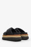 Sacai Black Leather Padded Platform Sandals Estimated Size 37