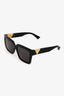 Bottega Veneta Black Rectangle Sunglasses