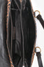 Saint Laurent Brown Leopard Print Pony Hair Studded Flap Top Handle Bag