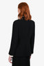 Pre-loved Chanel™ 1997 Black Wool Silk Trim Pearl CC Button Jacket Size 42