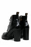 Louis Vuitton Black Patent Monogram Trim Star Trail Combat Boot Size 38