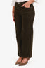 Citizens of Humanity Olive Green 'Lyra' Wide Leg Crop Corduroy Pants Size 27