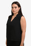 Frame Black Silk V-Neck Sleeveless Top Size M