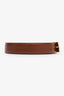Cartier Vintage Brown Leather Santos Must de Square Belt Size 130