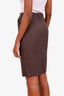 Hermès Brown Wool Midi Skirt Size 34