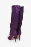 Alexandre Birman Purple Crystal Slouch Tall Boot Size 38