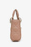 Christian Dior 2022 Blush Cannage Lambskin Micro Lady Dior Bag