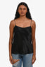 Vince Black Satin Cami Top Size XS