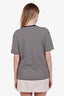 Theory Black/Cream Cotton Striped T-Shirt Size S