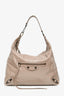 Balenciaga Light Beige Arena Lambskin Leather Small Le City Hobo Bag