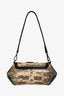 Prada 2004 Black/Beige Crocodile Python Crystal Embellished Shoulder Bag