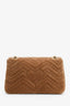 Gucci Brown Velvet GG Marmont Large Shoulder Bag