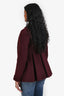 Theory Burgundy Wool Cashmere Pleated Coat Size 00