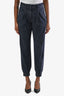 Jean cargo ballon en denim bleu marine à revers Brunello Cucinelli Taille 4