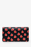 Prada Black Saffiano Heart Print Mini Wallet on Chain
