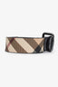 Beige/Black Check Belt Size 80