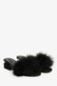 Alexander Wang Black Feather Mules Size 37.5
