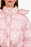 Miu Miu Pink Polka-dot Cropped Puffer Jacket Size 36