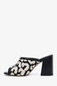 Jimmy Choo Black/White Pony Hair Animal Print Sandals Size 38.5