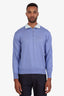 Loro Piana Purple Cotton Quarter Zip Sweater Size 50 Mens
