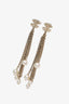 Pre-loved Chanel™ 19A Gold Tone CC Logo Tassel Pearl Earrings