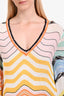 Missoni Mare Yellow/Green Printed Sheer Cover Up Dress Est Size 46