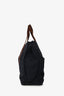 Hermès Navy Canvas Brown Stripe Fourre Tout GM Tote