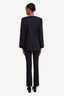 Sandro Black Single Button Blazer + Trouser Set Size 36