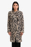 Pre-loved Chanel™ 2017 Runway Black/Gold Metallic Tweed Fringed Midi Coat Size 36