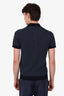 Tom Ford Navy Cotton Silk Knit Polo Shirt Size 48 Mens